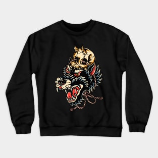 Wolf skull Crewneck Sweatshirt